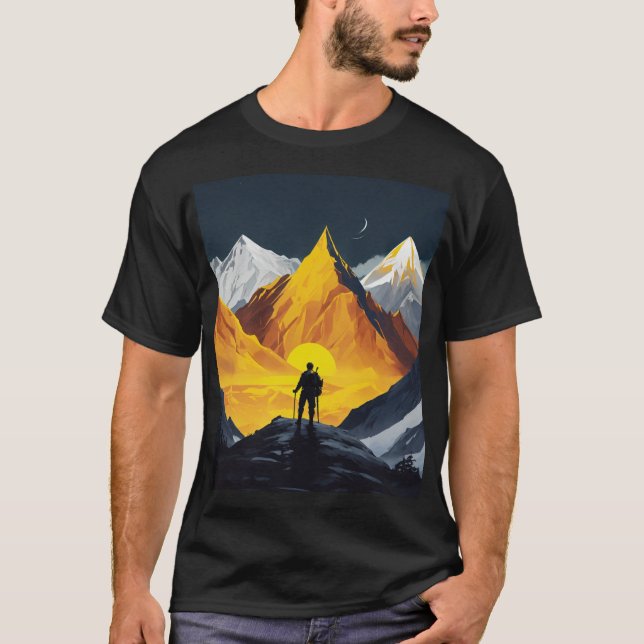 Camiseta Título: "Conquistar os Himalaias: Aventura Esperar (Frente)