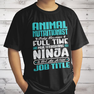 Camiseta Título da Profissão de Nutricionista Animal Habili