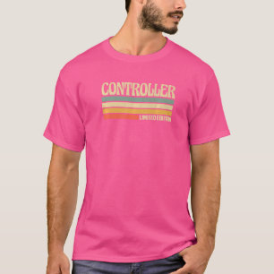 Camiseta Título da Profissão do Controlador Retro Colega de