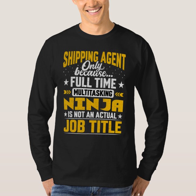 Camiseta Título da Tarefa do Agente de Entrega (Frente)