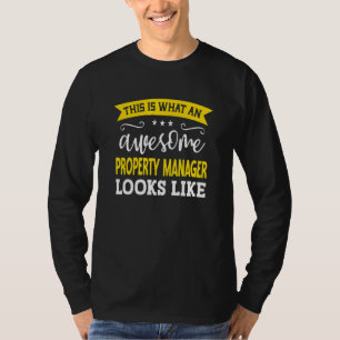 Camiseta Título de Emprego de Gerente de Propriedade Funcio