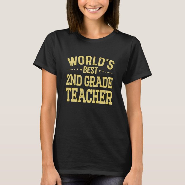 Camiseta Título de Emprego de Melhor Professor do 2º Ano do (Frente)