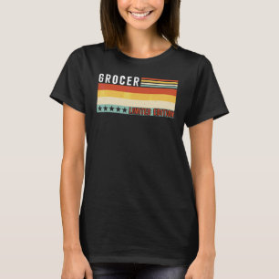 Camiseta Título de Emprego de Mercearia Profissão Trabalhad
