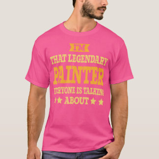 Camiseta Título de Emprego de Pintor Funcionário Engraçado