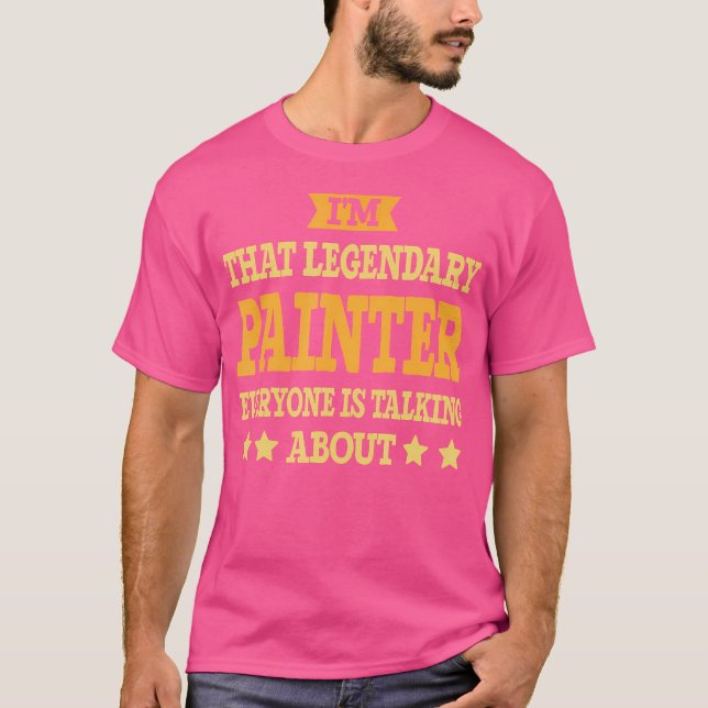 Camiseta Título de Emprego de Pintor Funcionário Engraçado  (Frente)