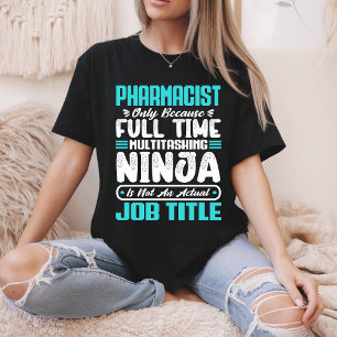 Camiseta Título de Profissão de Farmacêutico Habilidades de