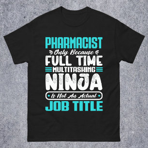Camiseta Título de Profissão Farmacêutico Engraçado Farmáci