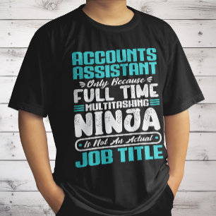 Camiseta Título de Trabalho do Assistente de Contas Diversã