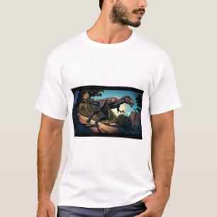 Camiseta Título: Dinossauro Passa pela Selva