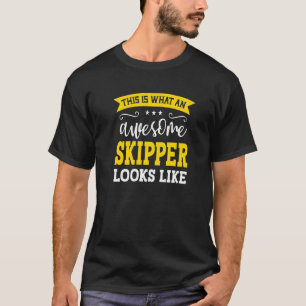 Camiseta Título do Cargo do Skipper Profissão de Trabalhado