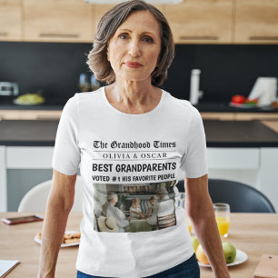 Camiseta Título do jornal personalizado Melhor Avô