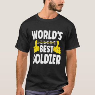 Camiseta Título do Melhor Soldado do Mundo Profissão Sold