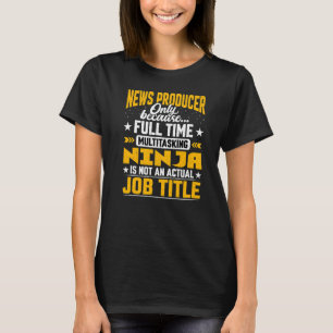 Camiseta Título do Trabalho do Produtor de Notícias