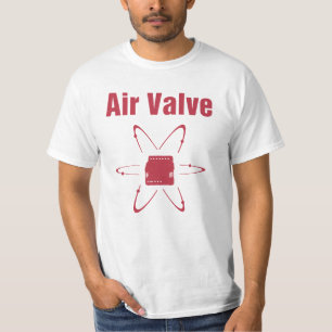 Camiseta Título do vermelho da válvula de ar