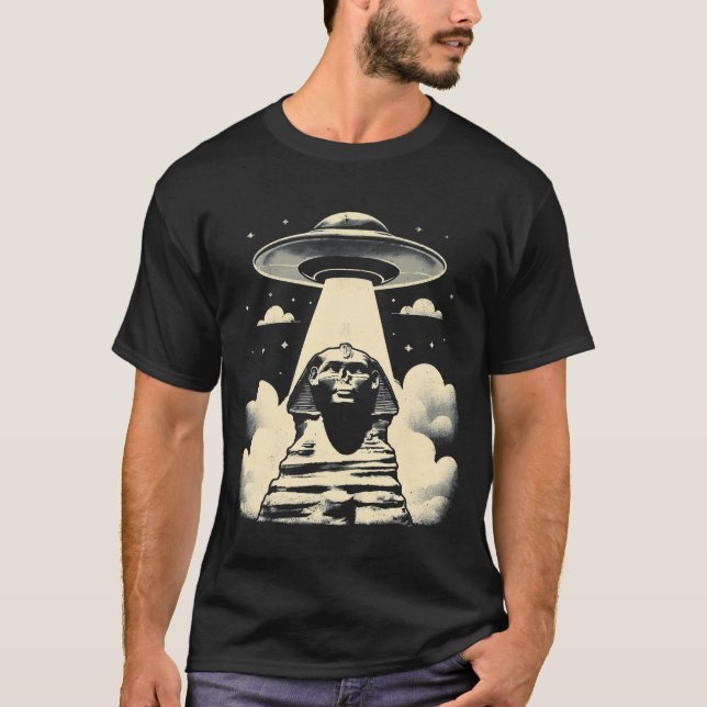 Camiseta Título: Encontro com a Esfinge de Antigos Alieníge (Frente)