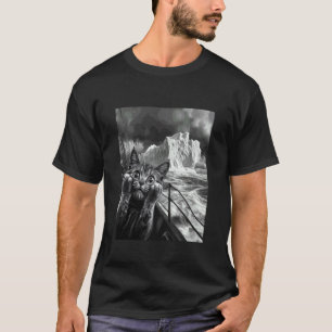 Camiseta Título engraçado do Titanic Iceberg Assustado Surp