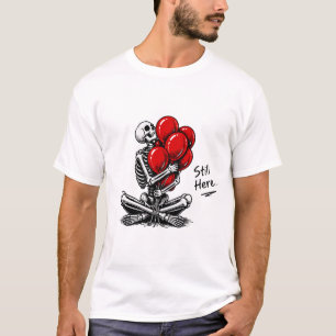 Camiseta Título Esqueleto Doce ou Travessura