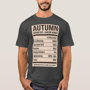 Camiseta Título F - Fatos Nutricionais do outono