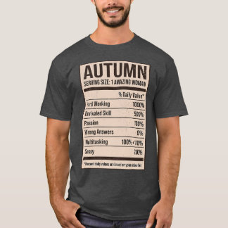 Camiseta Título F - Fatos Nutricionais do outono