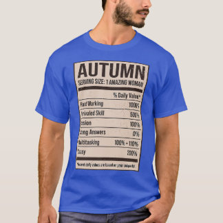 Camiseta Título F - Fatos Nutricionais do outono