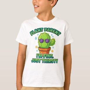 Camiseta Título: Pai de Planta de Cactus Engraçado 