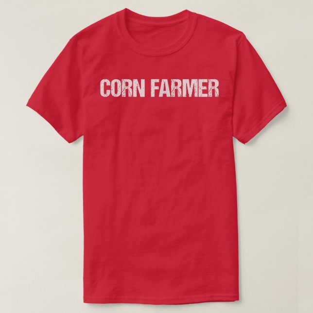 Camiseta Título Simples do Agricultor de Milho (Frente do Design)