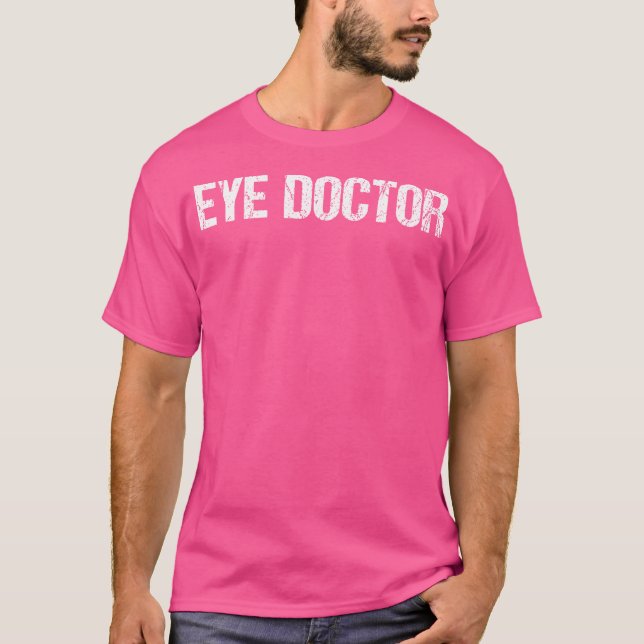 Camiseta Título Simples Do Médico Ocular (Frente)