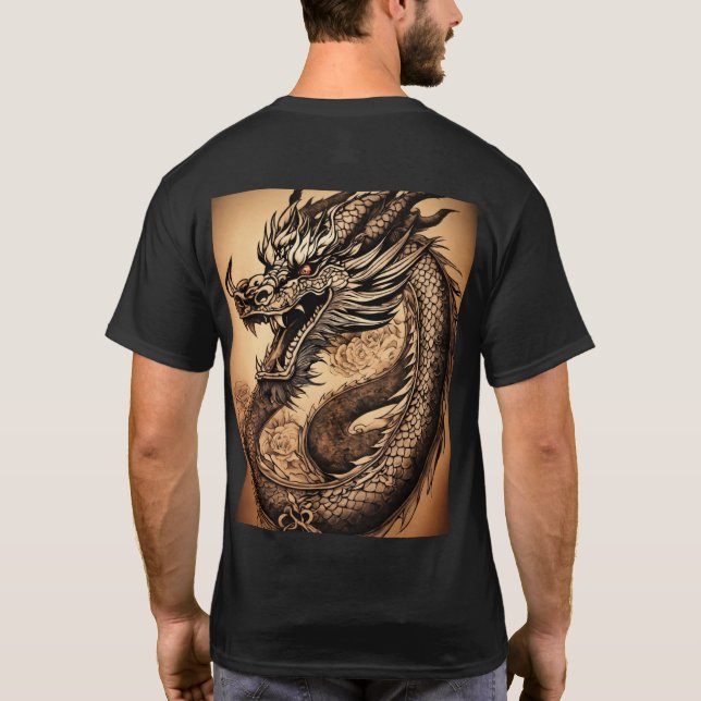 Camiseta Título: "Whimsical Watercolor Dragon T-Shirts" (Verso)