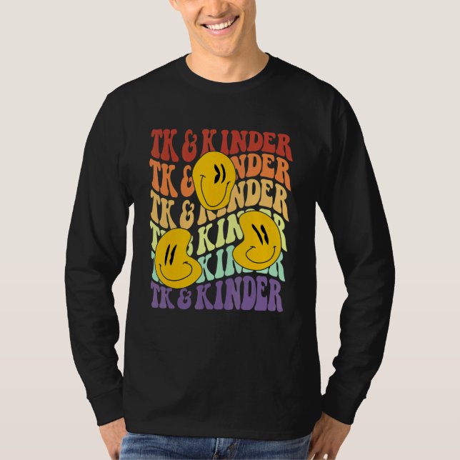 Camiseta TK and Kinder retro smile face Back To School kind (Frente)