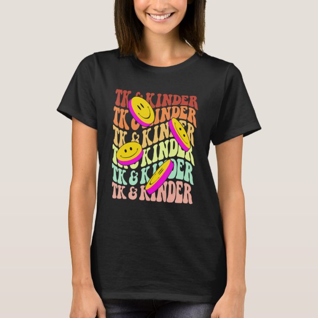 Camiseta TK and Kinder retro smile face Back To School kind (Frente)