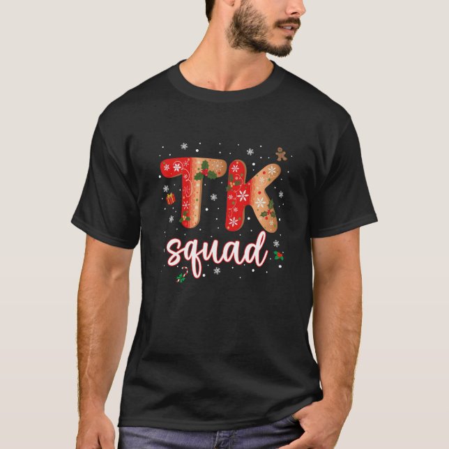 Camiseta TK Candy Cane Crew Encantado Natal Engraçado TK Sq (Frente)