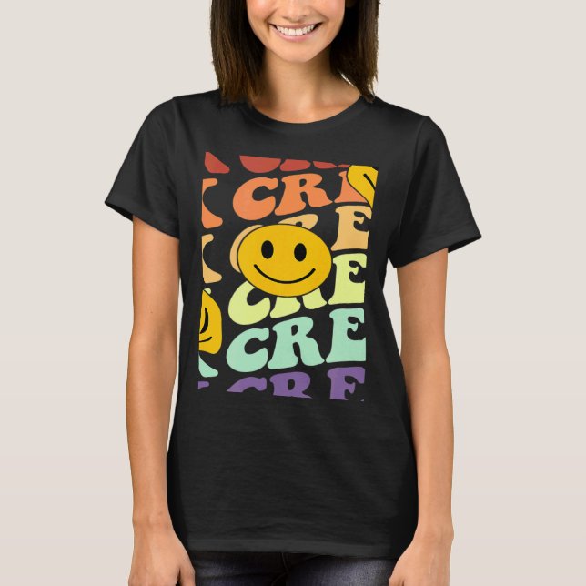 Camiseta Tk crew squad retro smile face Back To School kind (Frente)