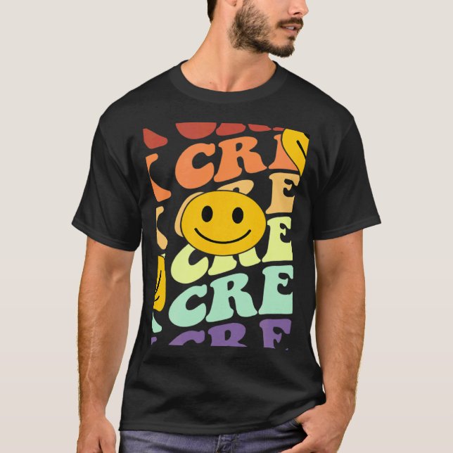 Camiseta Tk crew squad retro smile face Back To School kind (Frente)