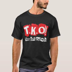 Camiseta TKO:  Preto velho do estilo do punk