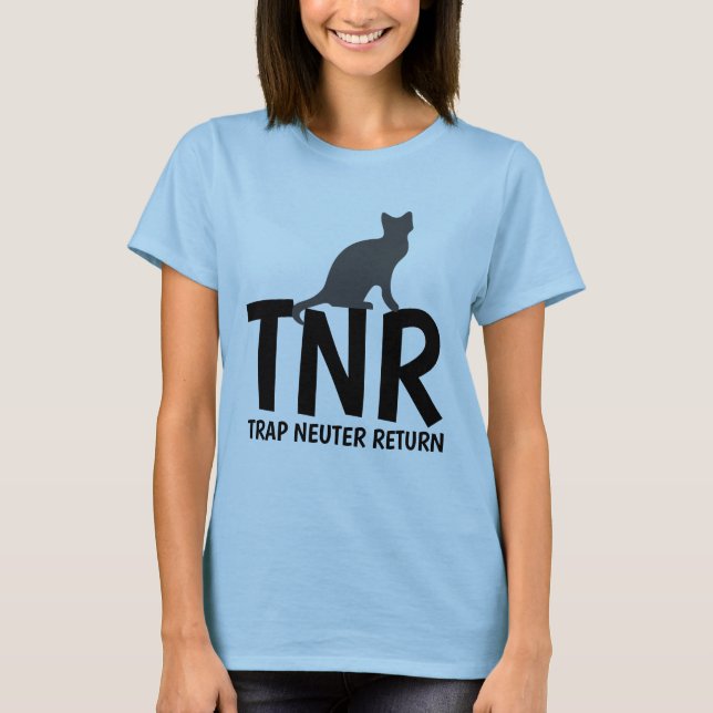Camiseta TNR TRAP NEUTER DEVOLVE Cat-T-shirts (Frente)