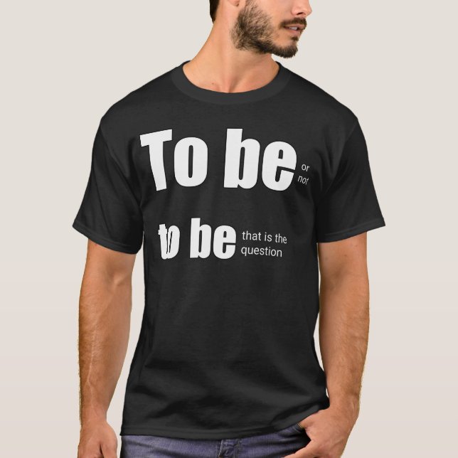 Camiseta To be or not to be hipster boy quote family (Frente)