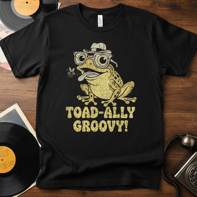 Camiseta Toad-Ally groovy,Frog vintage retro  (Criador carregado)