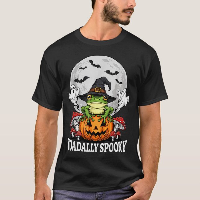 Camiseta Toadally Soky Funny Halloween Frog On Pumpkin Full (Frente)