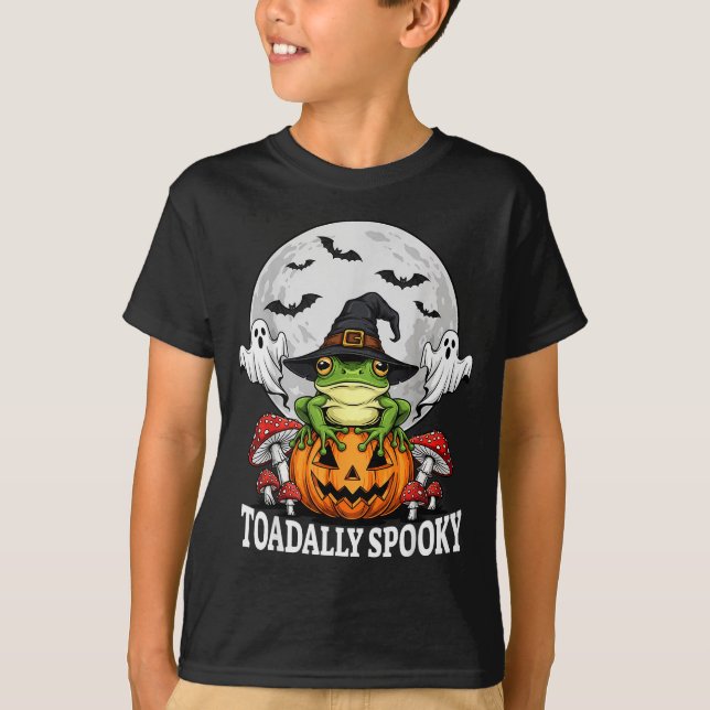 Camiseta Toadally Soky Funny Halloween Frog On Pumpkin Full (Frente)