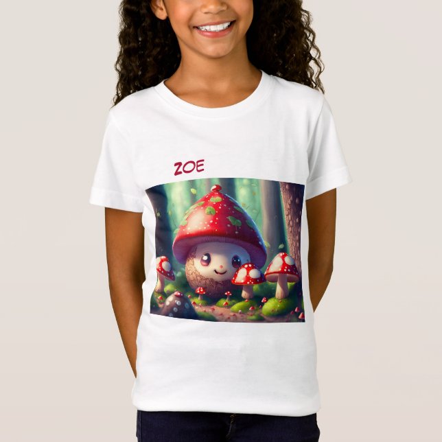Camiseta Toadstools na floresta - costume de boa sorte (Frente)