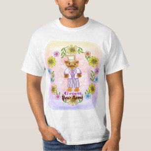 Camiseta Toalete de Gato Floral 