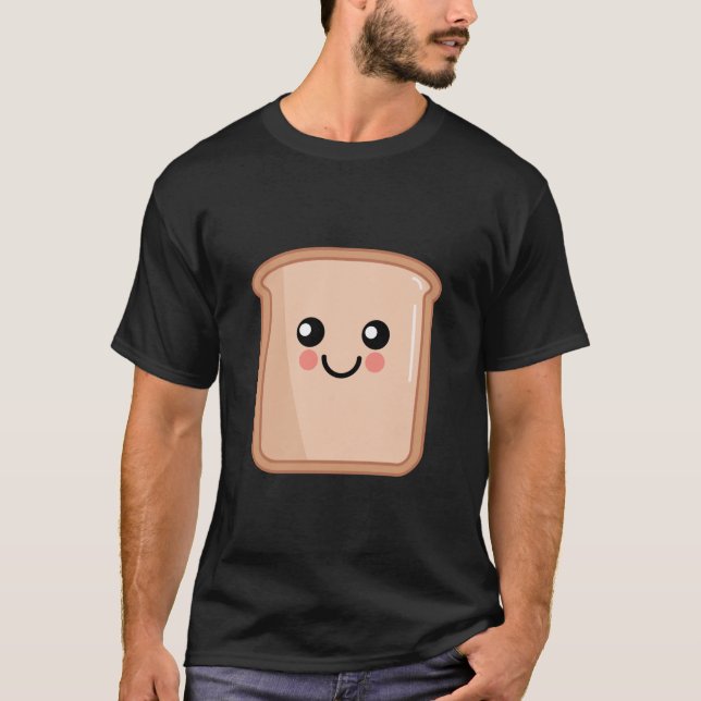 Camiseta Toast Kawaii Comida Art (Frente)
