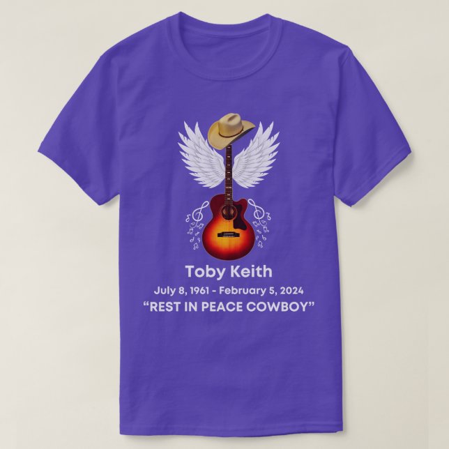 Camiseta Toby Keith Descanse Em Paz Tributa Crewneck Memori (Frente do Design)