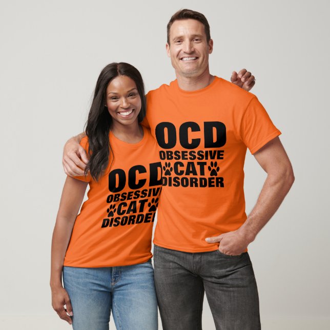 Camiseta TOC OBSESSIVE CAT DISORDER T-shirts Engraçadas (Unissex)