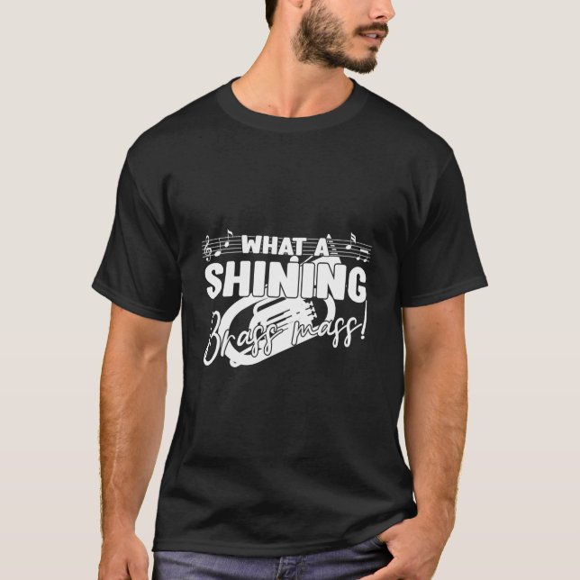 Camiseta Toca Baixo Barítono em Latão Brilhante W A (Frente)