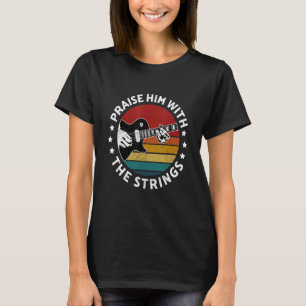 Camiseta Toca Baixo de Guitarra Guitarra Elétrica Música Ac