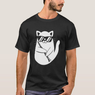 Camiseta Toca Clarinete - Gato Clarinetista Amante da Músic