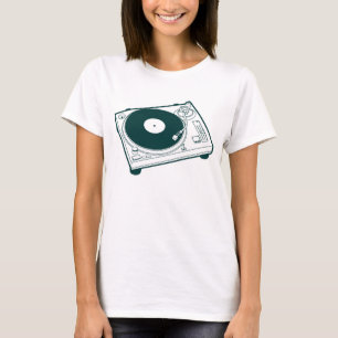 Camiseta Toca-discos de Vinil Antigo