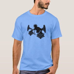 Camiseta Toca-discos Music - DJ & Retro vinil Headphones