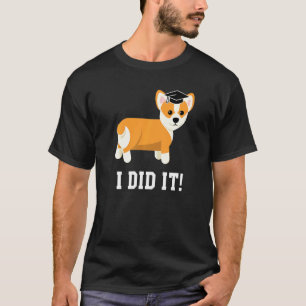 Camiseta Toca do Graduação Masculina Corgi Eu Consegui Gra